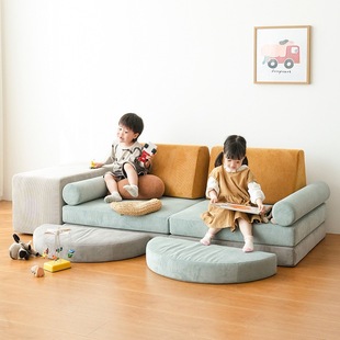 Children's Building Block Module Anti-Fall Game Training Tatami Sofa Crawling Mat Thickened Fabric Sofa with a Unified Musical Feel