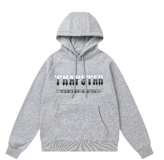 Trapstarタオル刺繍とベルベットの帽子付きガードルのジッパー付きズボンのカジュアルセット|undefined