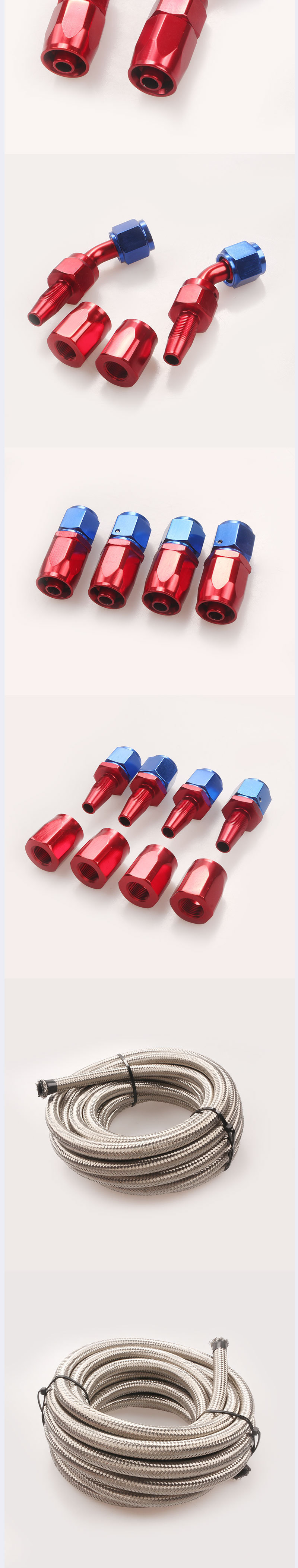 AN6不锈钢尼龙油管接头套件