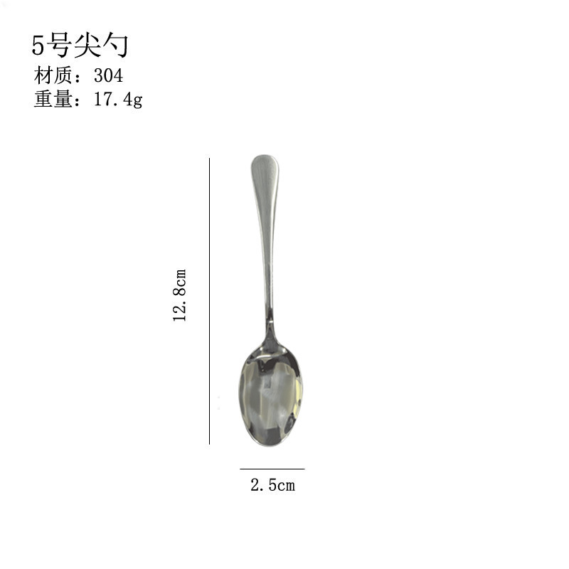Juego de cubiertos de acero inoxidable serie 1010 para hoteles y restaurantes, cuchillo para carne, tenedor, cuchara, cuchara para postre y cuchara para sopa de estilo occidental. image 11
