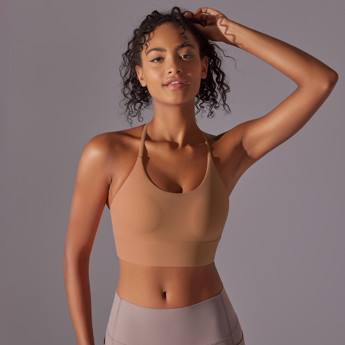 140g Weight Sleeveless Sleeve Length Nylon Fabric Type Short Top Length Halter Crisscross Tank Tops Type Fitness, Yoga, Sports Occasion Halter Neck Neckline Solid Color Pattern Sports Style Sports Solid Color Nylon Halter Neck Active Tops Halter Crisscross Tank 63