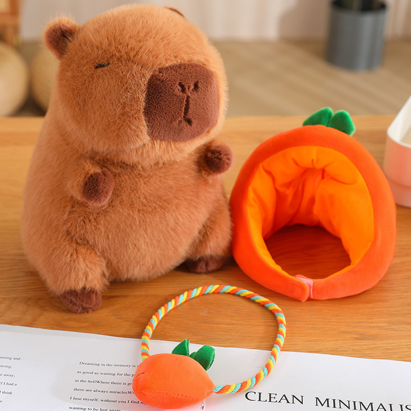 Nuevos juguetes de peluche vegetal capibara transformar cabeza delfines muñeca chirriante muñeca atrapar máquina adorable lote