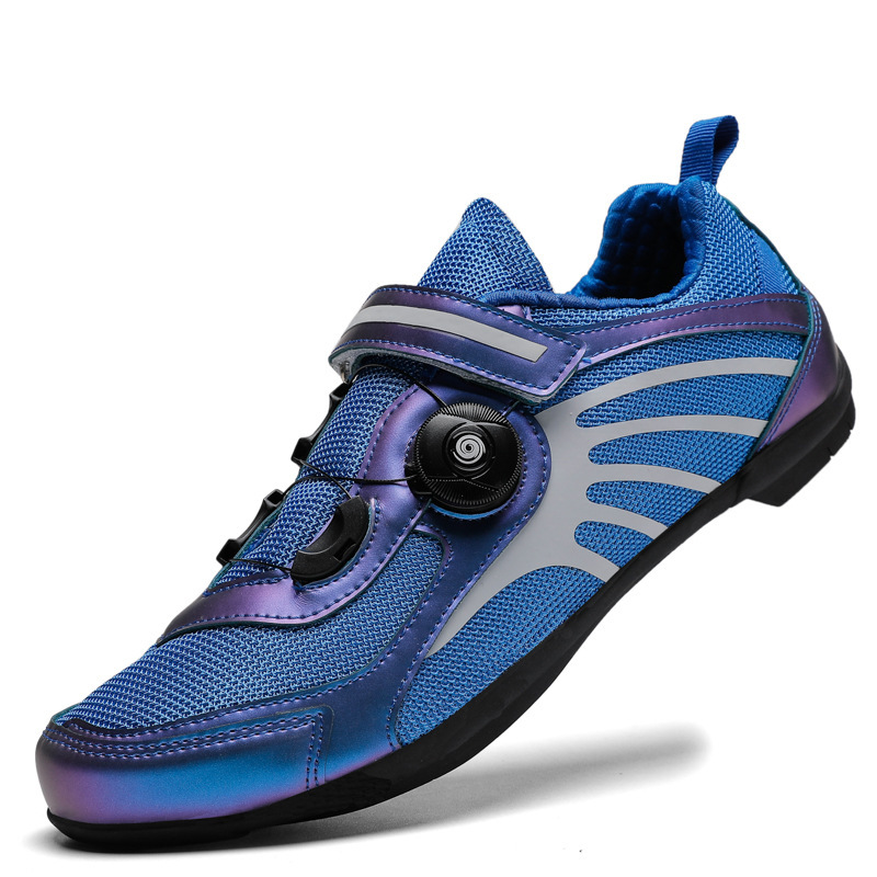 Cross-border Mountain Bike Lockless Mesh Cycling Shoes Summer Power-assisted Hard-soled Casual Men's and Women's Dynamic Bicycle Shoes