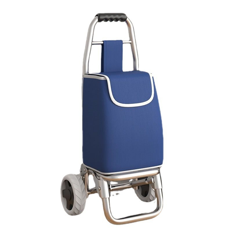 Carrito de compras para personas mayores, carrito de compras, carrito de compras, carrito pequeño, supermercado, remolque de equipaje portátil para el hogar, barra de tracción plegable, empuje manual