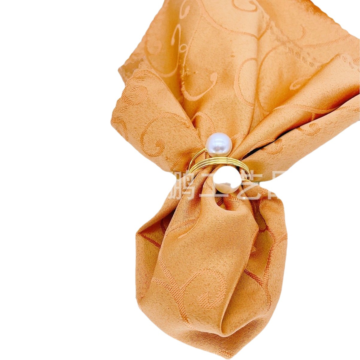 Amazon European-Style Pearl Napkin Ring, Gold Napkin Buckle, Hotel Wedding Party Table Decoration Napkin Ring