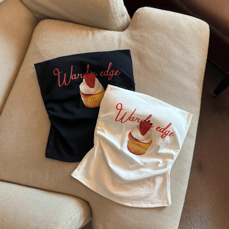 Cute Age-Reducing Camisole for Women to Wear Outside in Summer Thai Hot Girl One-Shoulder Tube Top with Breast Pads and Beautiful