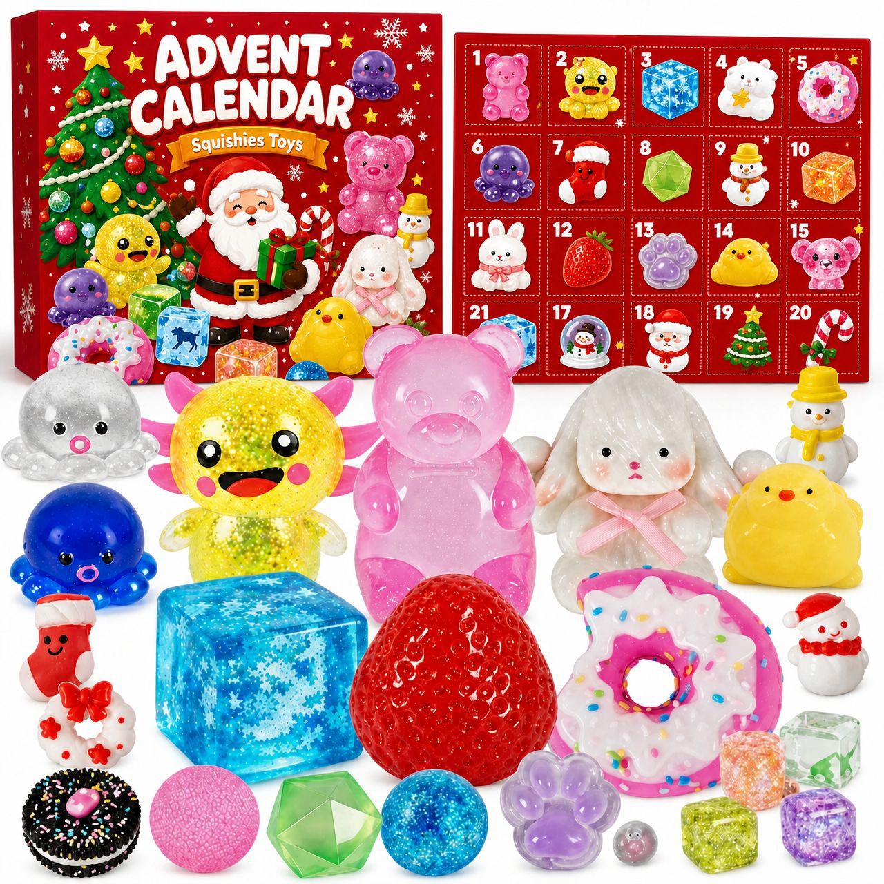 Caja Ciega de Calendario de Adviento de Tela para Navidad