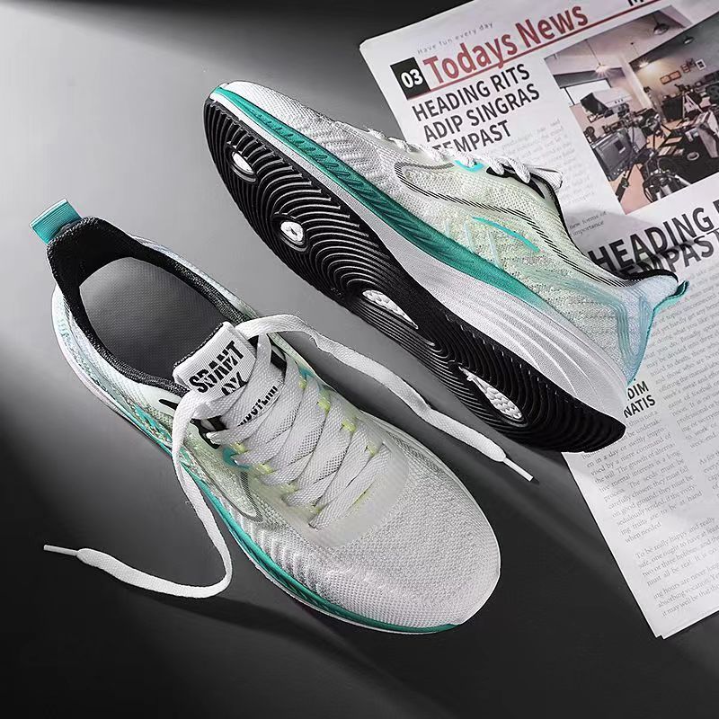 Scarpe da tennis da uomo Scarpe in pelle Sneakers Suola in gomma Calzature imbottite leggere e traspiranti_voghion.com