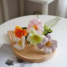 爆款ins风pu开口郁金香仿真花 客厅家居装饰餐桌摆设高档手感假花