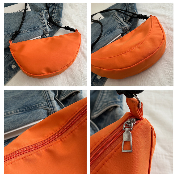 Oxford fabric 2024 casual new style with contrasting colors, light and simple, single-shoulder crossbody, underarm dumpling bag for women undefined