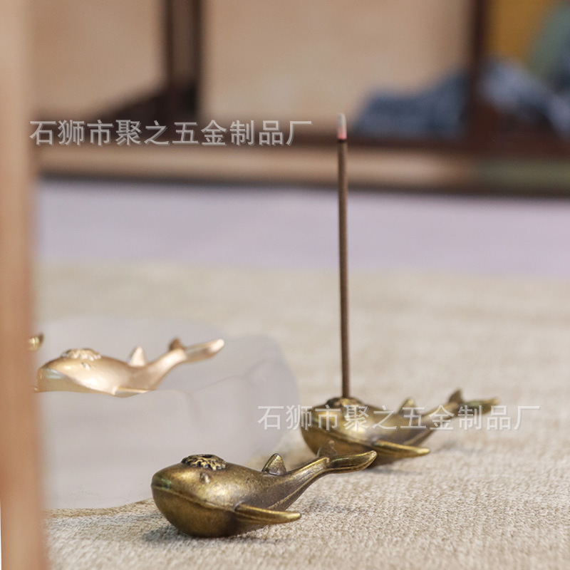 クリエイティブクジラミニ線香家庭用屋内線香禅茶道線香炉香炉動物炉|undefined