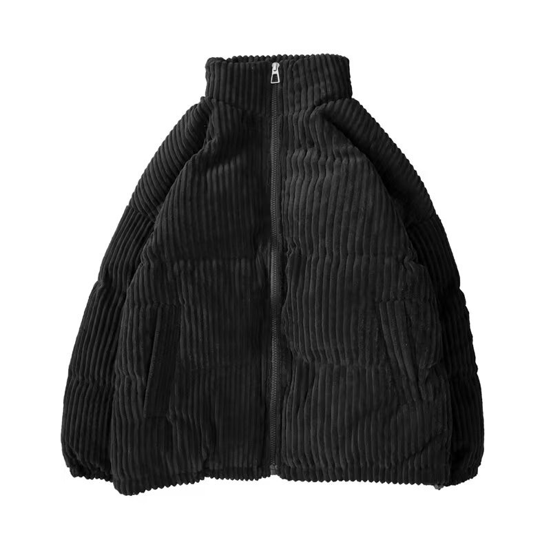 Men's Padded Winter Coat Retro Style Quilted Oversized Jacket_voghion.com