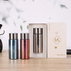 迷你纯钛口袋杯保温杯女士高颜值茶杯高档礼品水杯办便携车载钛杯