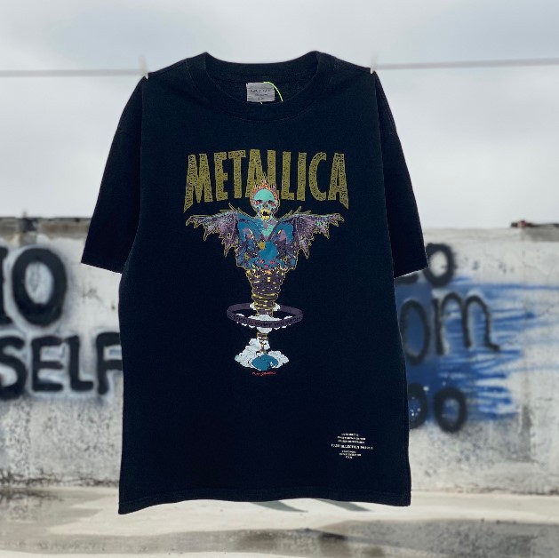 Vtg半袖男アメリカンヴィンテージマンソンセントレトロダークダーク欧米古いfogスタイルハイストリートtシャツ