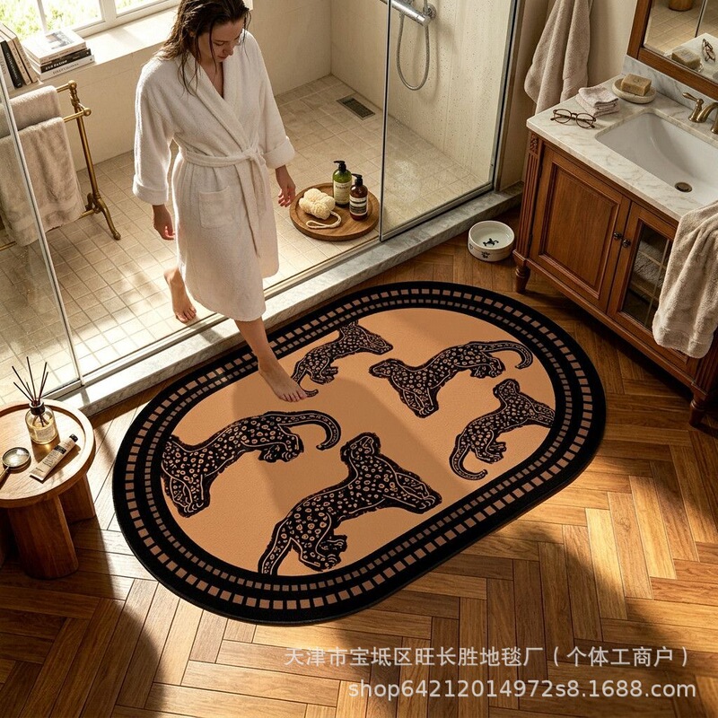 Bathroom mat is water-absorbent, non-slip, quick-drying, easy to maintain, diatomaceous earth draining mat, kitchen entryway mat with a high-end floral design Bathroom mat is water-absorbent, non-slip, quick-drying, easy to maintain, diatomaceous earth draining mat, kitchen entryway mat with a high-end floral design