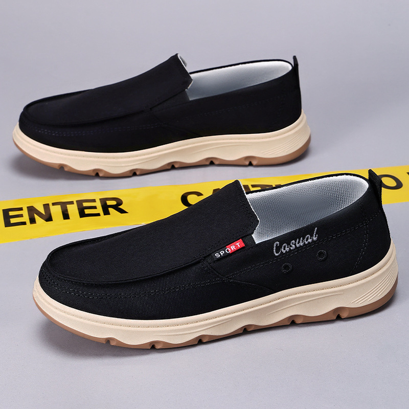 Men's Shoes Spring New Low-Top Casual Shoes Slip-On Old Beijing Cloth Shoes Men's Versatile Comfortable Men's Single Shoes