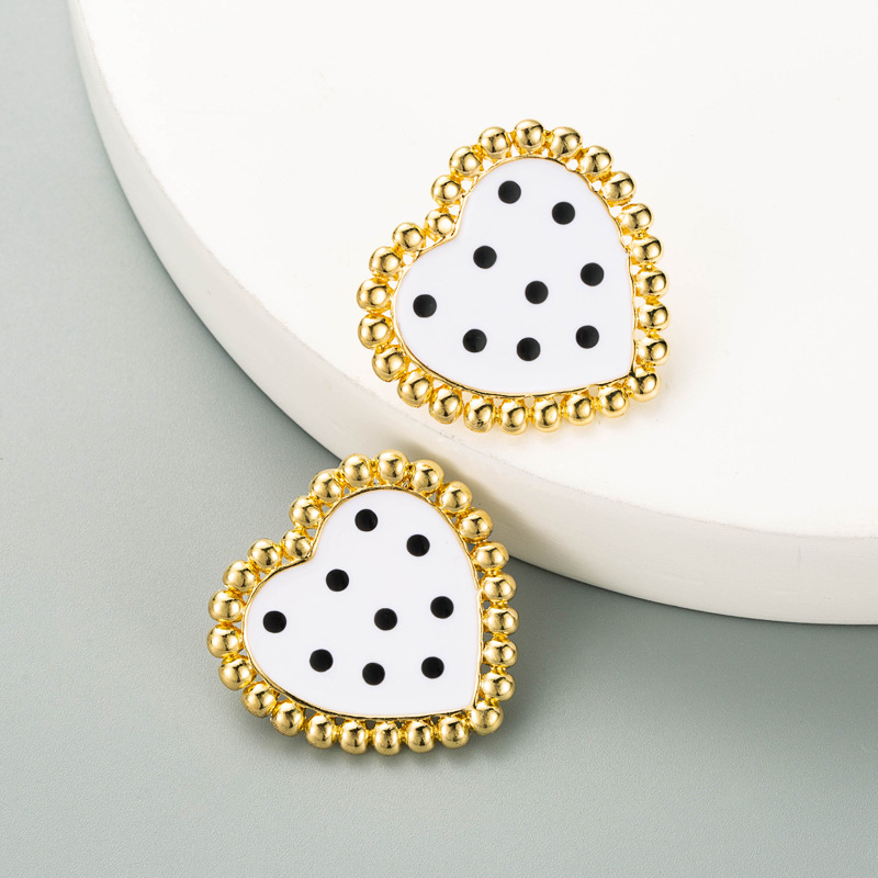 New Fashion Alloy Dripping Wave Dim Sum Earrings display picture 3