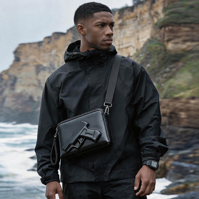 Crossbody Bag for Men, New Trendy Brand, European and American Style, High-End Versatile Shoulder Bag, Popular Men's Bag, Niche Crossbody Bag