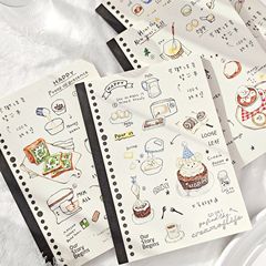 初製品 B5 ルーズリーフ紙 かわいい文学通学 学生用破れやすいルーズリーフ替芯ノート 宿題ノート 交換可能