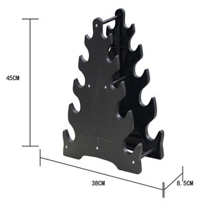 In stock supply plastic five pairs of big leaves three pairs of dumbbell rack home office fixed combination fitness dumbbell rack