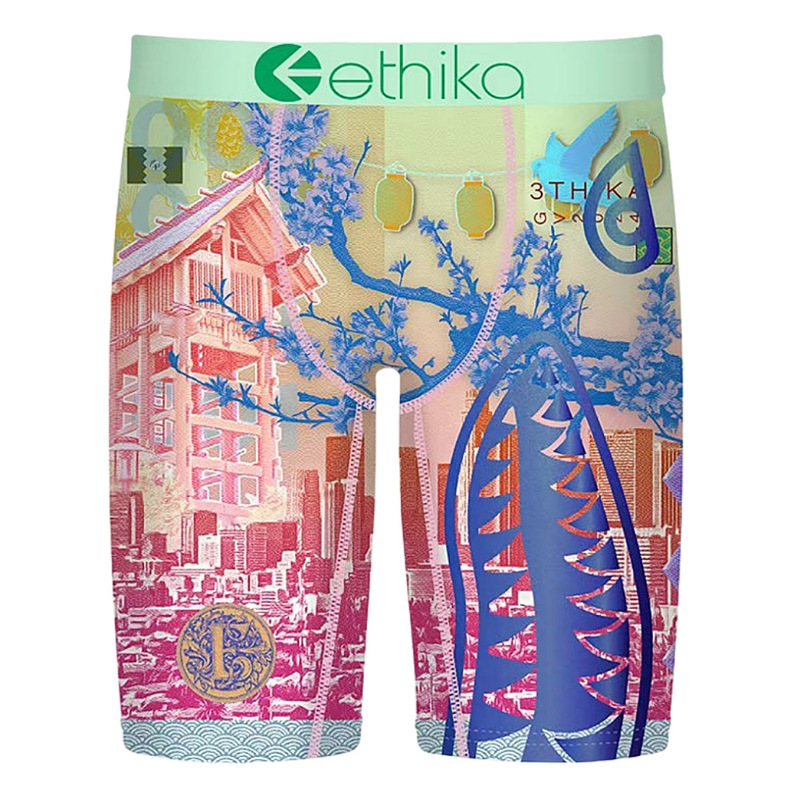 Ethika North American Trendyy Men's Underwear Men's Ice Silk Sports High Elastic Quick-Drying Anti-Wear Crotch Boxer Shorts for Boys