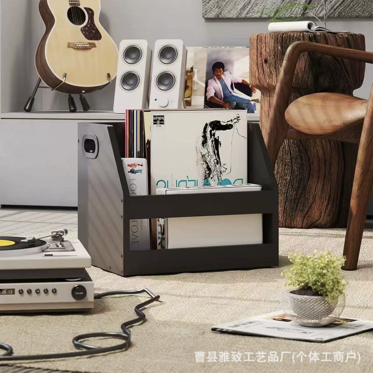 Стеллаж для хранения виниловых пластинок для дома, гостиной, портативный стеллаж для хранения офисных документов, стеллаж для хранения из цельного дерева