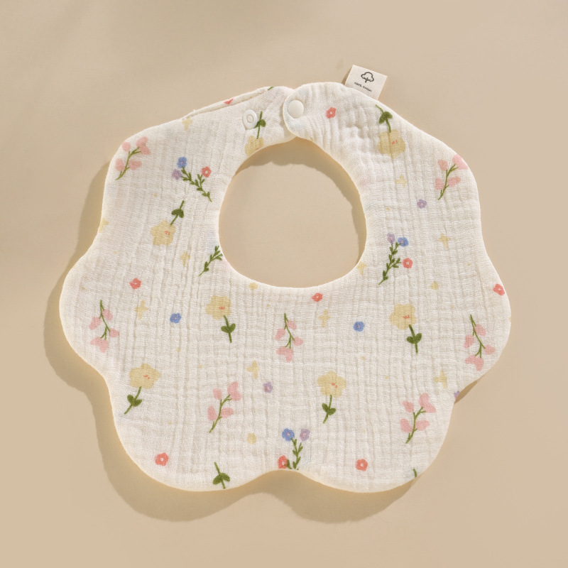 Babero de algodón para bebés Clase A babero de gasa de algodón para niños Toalla de saliva para recién nacidos de gasa suave de seis capas