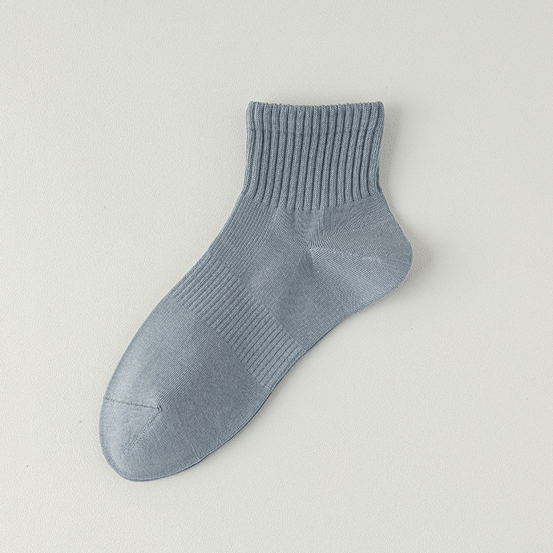 Calcetines de algodón de color sólido, calcetines de algodón anti-balling para hombres, embalaje independiente sin costuras óseas, calcetines deportivos transpirables y absorbentes de sudor