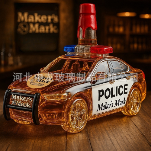 パトカースタイリングガラスワインボトル独立したステーションホットセール製品ウイスキーボトルワインセット工場直接|undefined