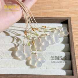 新品天然玛瑙高冰五瓣花挂件情侣冰种玉髓有钱花梅花珠宝饰品吊坠