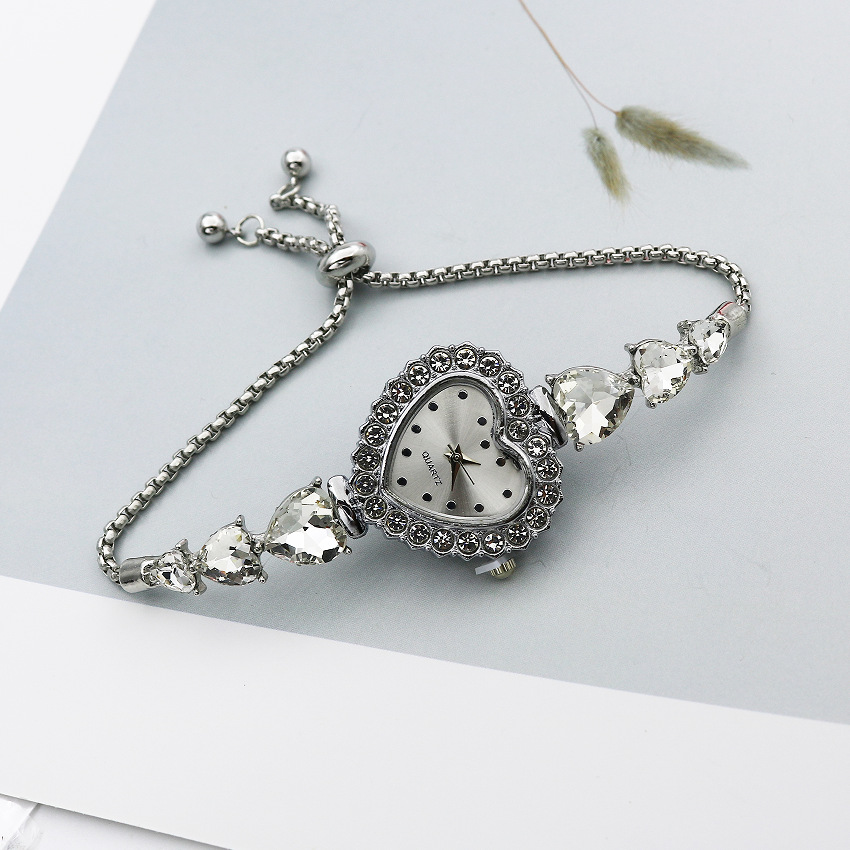 Quartz Movement Casual Heart Shape Jewelry Buckle Quartz Women's Watches