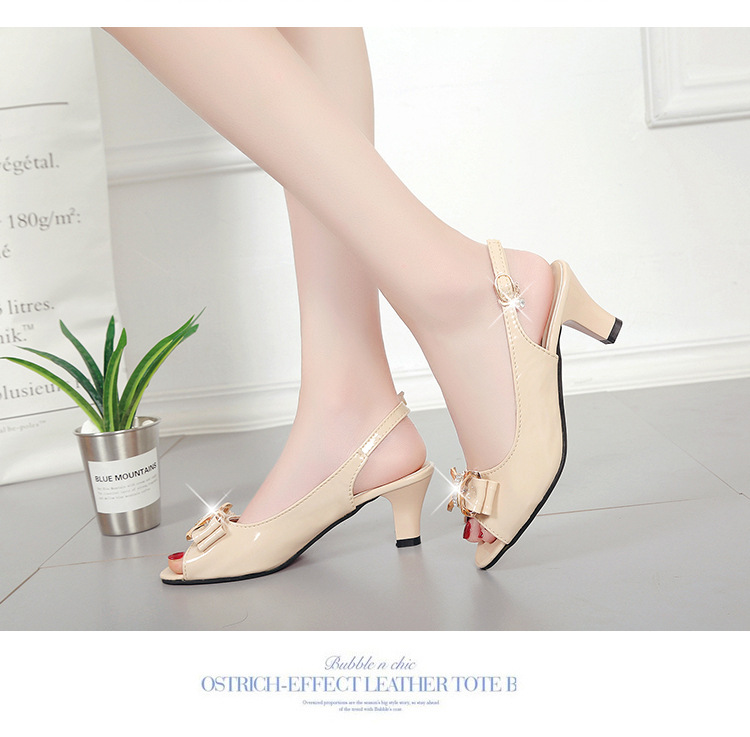 Women's Elegant Solid Color Open Toe Ankle Strap Sandals display picture 9