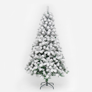 Pvc Flocked Christmas Tree with Falling Snow Christmas Decorations Tree Hotel Mall Ornaments Home Pine Snow Holiday Decoration