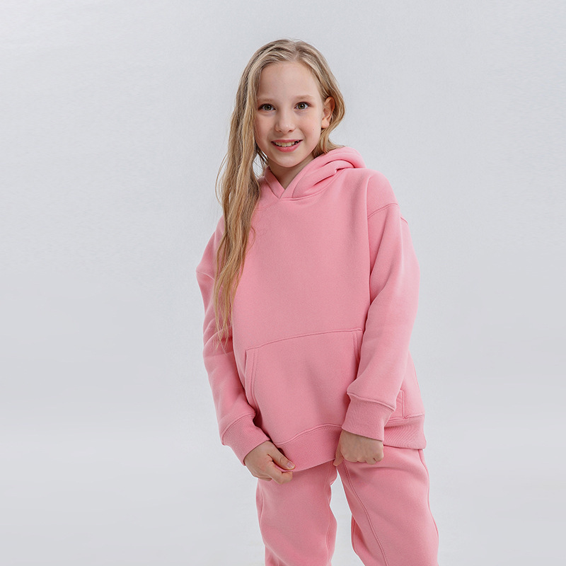 子供服ヨーロッパとアメリカのトレンディなブランド無地子供フード付きスウェットシャツ中大男の子と女の子子供服卸売|undefined