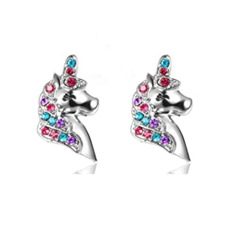 Qibi Nueva joyería transfronteriza unicornio Tianma collar colorido en forma de corazón pony colgante de fábrica al por mayor