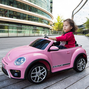 Beetle children's electric car toy car can sit four-wheel car remote control baby boys and girls swing stroller