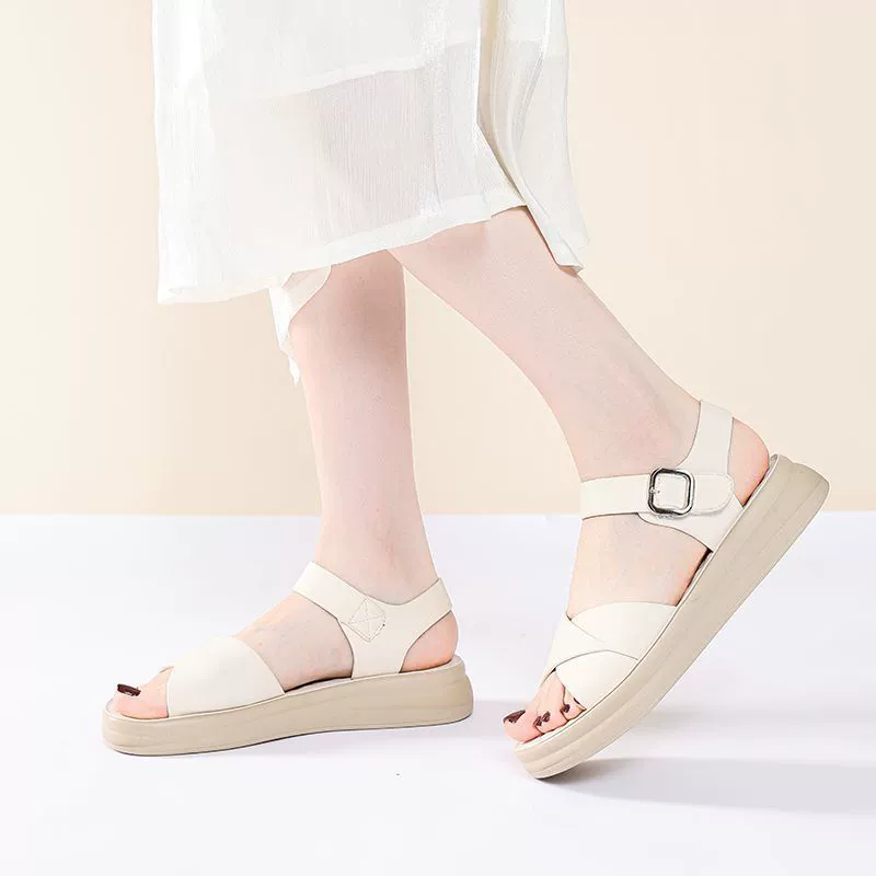 Модная летняя сверхлегкая обувь для отдыха, сандалии на фиксаторе Velcro для мамы