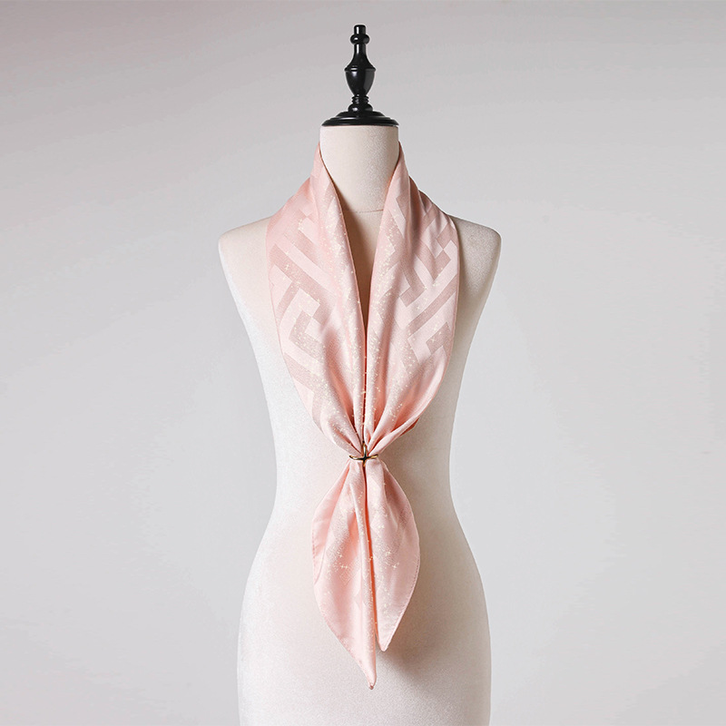 Retro Seidenschal Quadratisch Damen Sommer Versatile Kopftuch_voghion.com