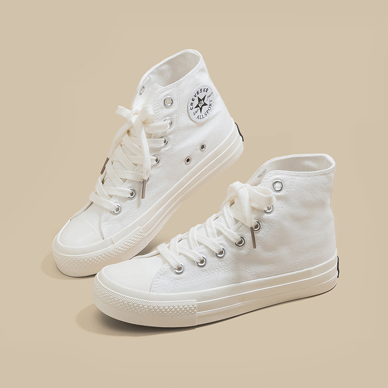 Retro clásico de la década de 1970 tres veces vulcanizado aceite brillante zapatos de lona de alto perfil para hombres y mujeres parejas de zapatos de skate de estudiantes versátiles