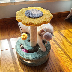 猫用爪とぎタワー 小型 サイザル麻 猫のおもちゃ 爪とぎ板 猫用おもちゃ 回転式 新型