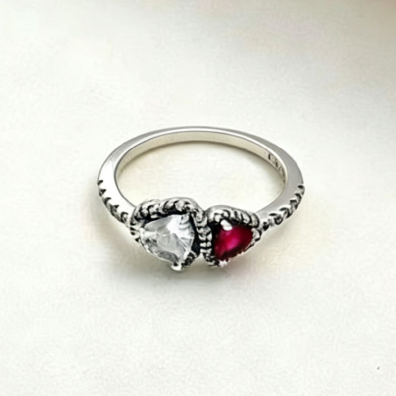Butterfly Gemstone Ring Set For Women Designer Copper Silver Plated_voghion.com