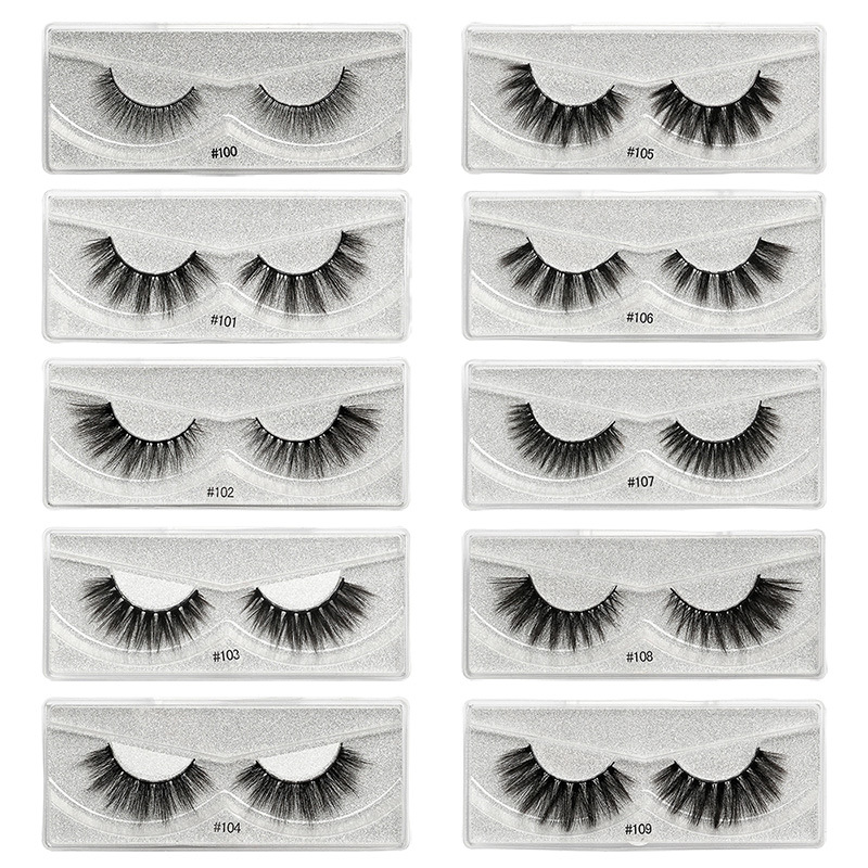 Cute Solid Color Imitation Mink False Eyelashes 3 Pieces Set display picture 1