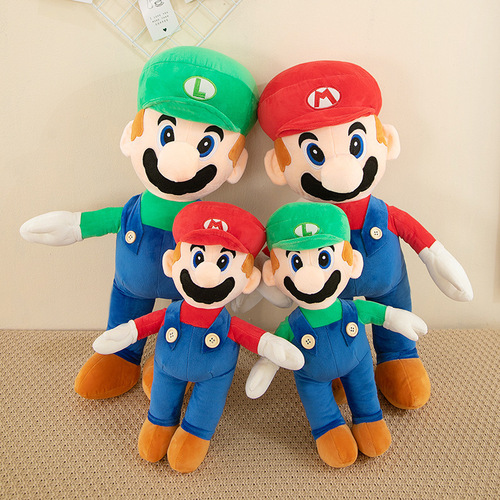 New Fashion Foreign Trade Mario Plush Toy Cartoon Doll Pillow Children's Birthday Gift Doll Wholesale 