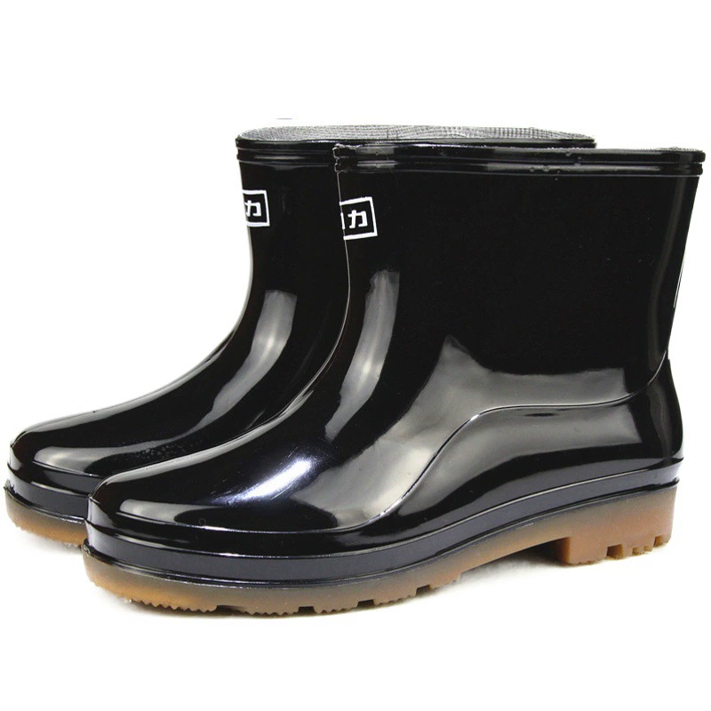 Shanghai Huili Rain Boots 557, новые низкие резиновые сапоги, нескользящая подошва из говядины, черная Рабочая Водная обувь для мужчин и женщин