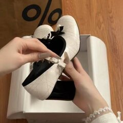 女性用厚底メリージェーンシューズ2025春夏新作フランス風美しいパール付きスカート付き靴足が疲れにくいハイヒール