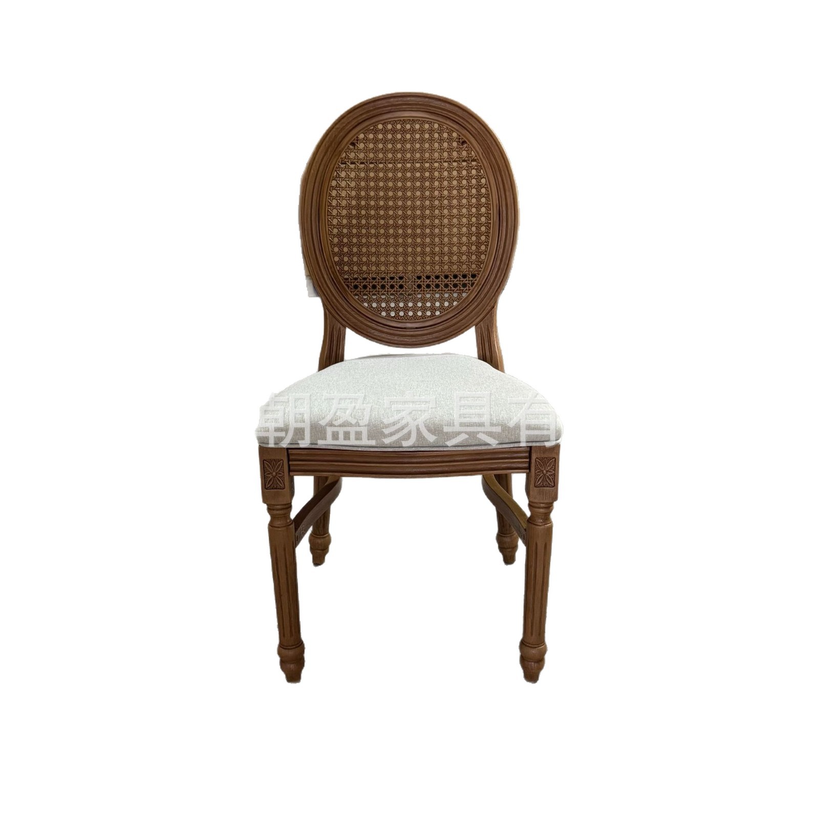 Fábrica de origen retro americana hacer vieja silla de bodas al aire libre silla de bodas red de caña silla de banquete trasera transfronteriza