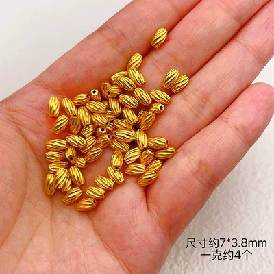 S925 Silver by the Gram Plated Zərgərlik ara hissələri - 7mm4mm-twisted-olive-beads-about-4-pieces-per-gram-price-per-gram