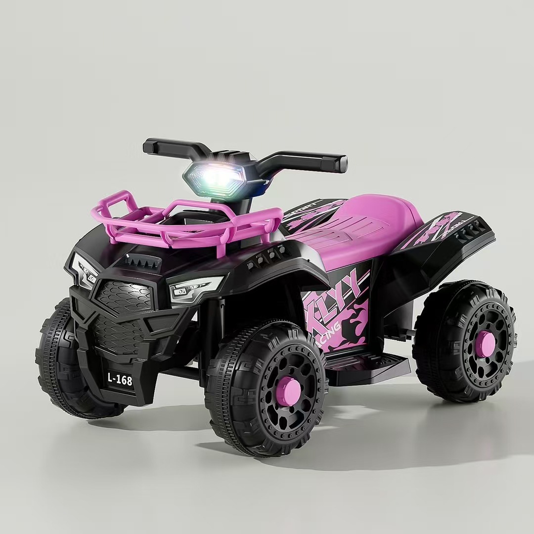 Transfronterizos para niños 6v motocicleta eléctrica ATV motocicleta todoterreno cuatro ruedas niños coche de playa coche eléctrico para niños y niñas