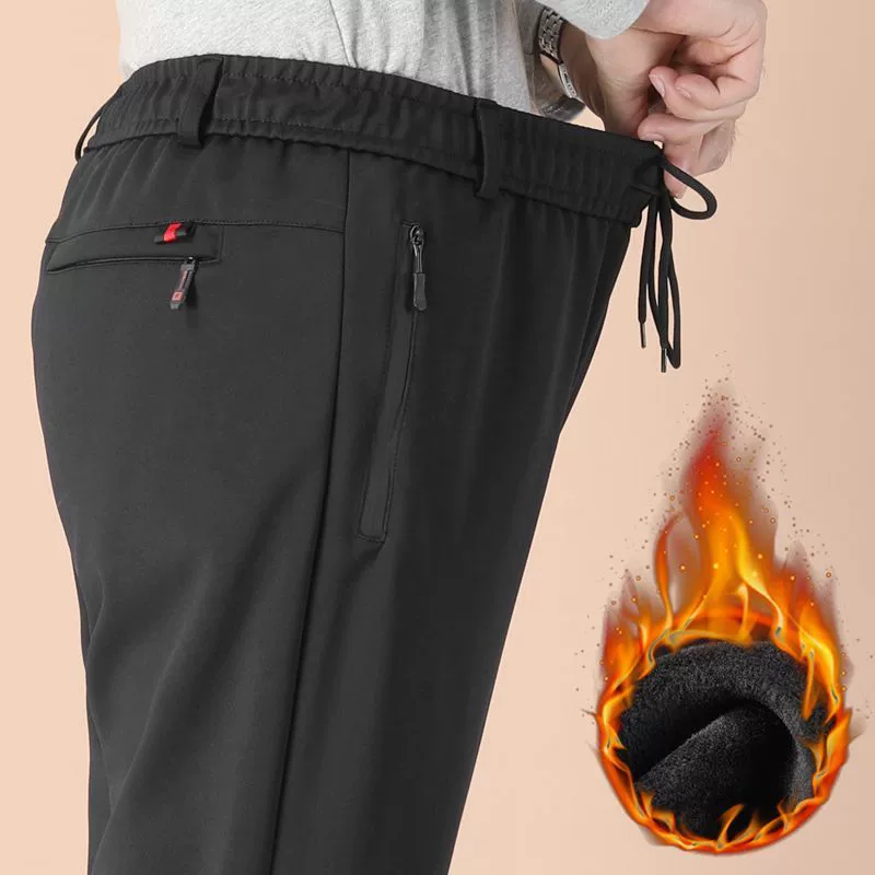 Summer spring trousers, for middle age, elastic waist, for middle-aged man