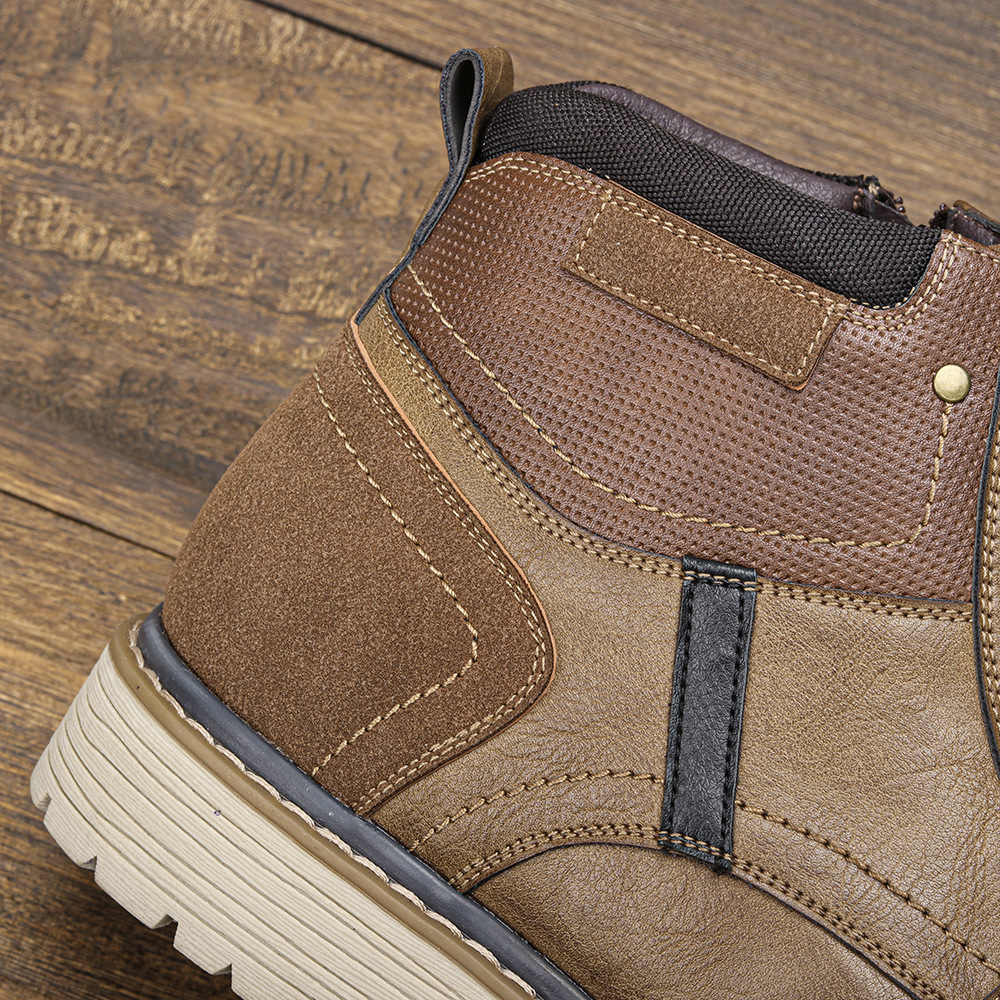 Herren Martin Stiefel Independent Station Retro Farbe Polierte Stiefeletten Grenzüberschreitender Handel Herrenschuhe Plus Size Herbst und Winter Herrenstiefel_voghion.com